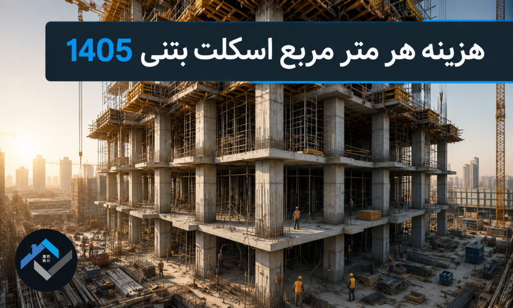 هزینه هر متر مربع اسکلت بتنی ۱۴۰۵